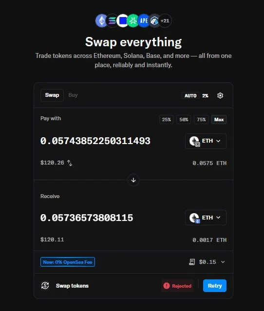 OpenSea Token Swap: 0% Fee Event Live Now