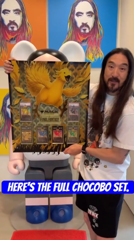 Steve Aoki Sells NFTs and Crypto, Reinvests in CHOCOBO Cards