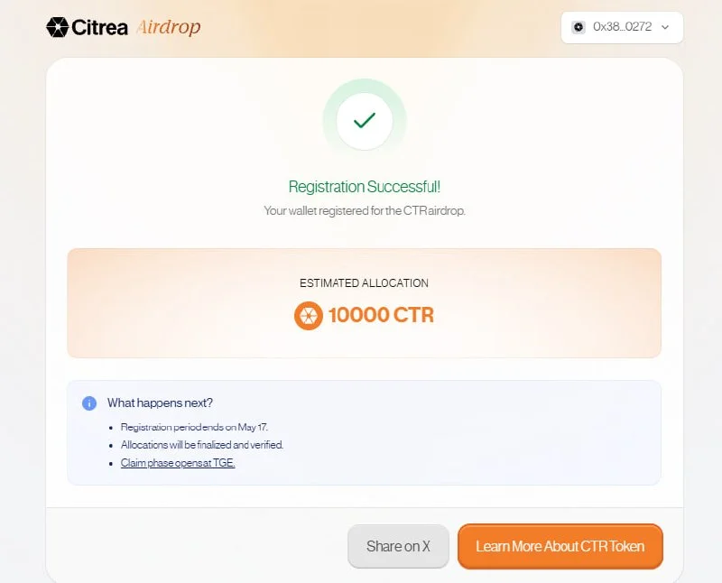 Citrea Meetup Airdrop: Claim 10,000 CTR Tokens