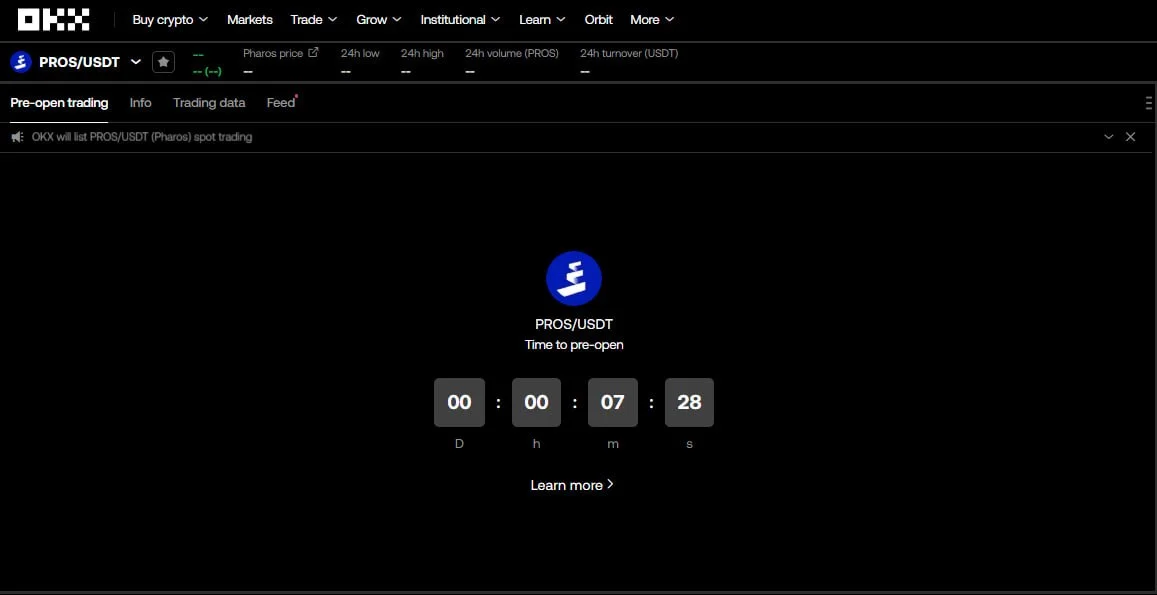 Pharos (PROS) Listed on OKX Spot After Upbit
