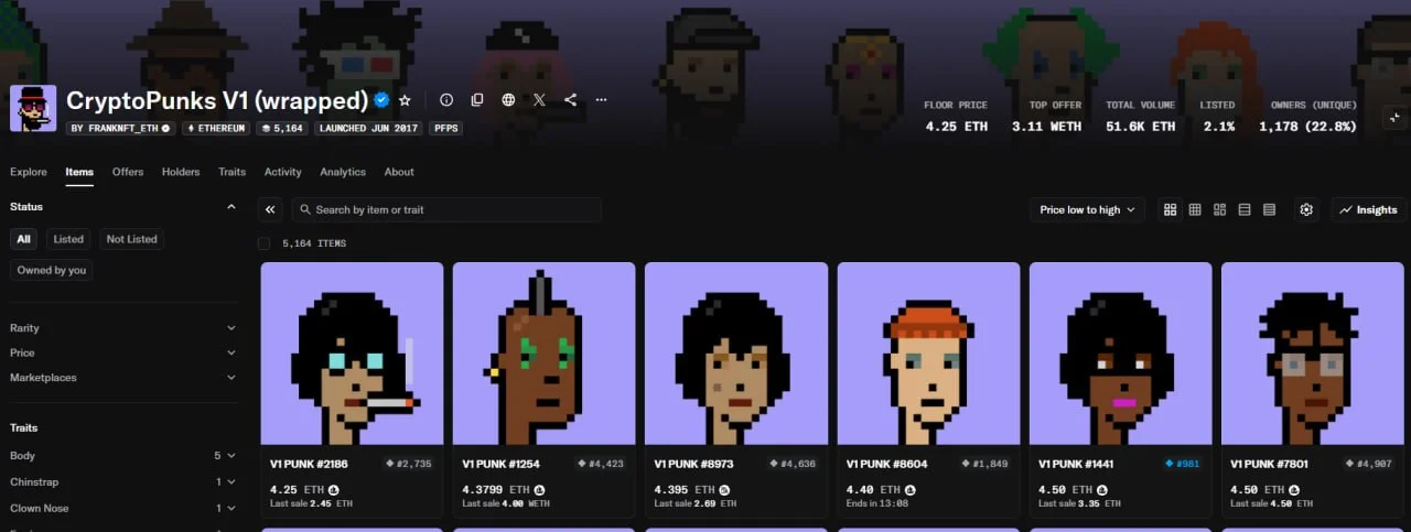 CryptoPunks V1 Surges 60%: Here’s Why