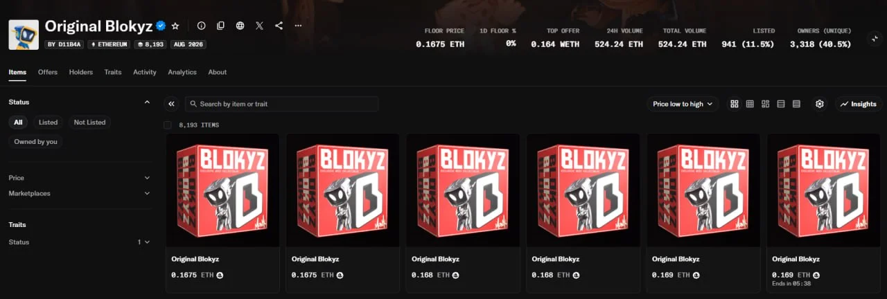 Blokyz NFT Trading at 0.167 ETH – Refund & Claim Now